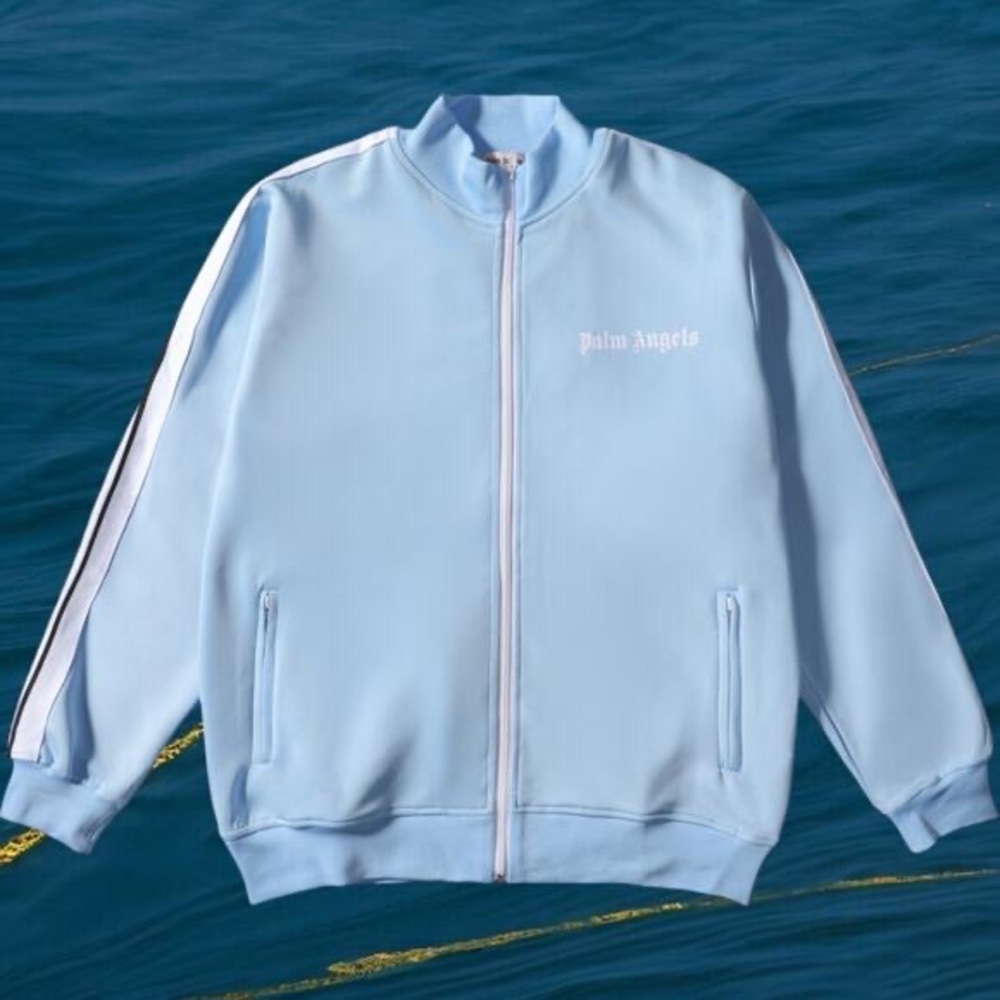 Palm Angels Men's Light Blue Sports Jacket